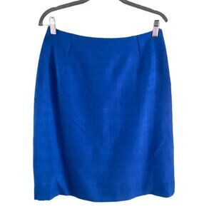 Clare‎ Joseph Vintage Hand Loomed Pure Matka Silk Blue Skirt Sz 10
